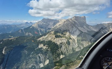 Loty szybowcem nad Alpami,