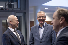 Od lewej: prof. J. Sęp, prof. PRz L. Gniewek, prof. PRz M. Tupaj,