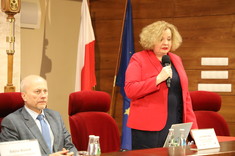 Od lewej: prof. J. Sęp, E. Draus,
